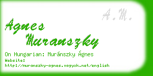 agnes muranszky business card